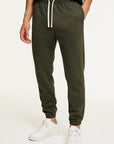 Men's Joggers Cotton Loose Fit Brown Casual Pants