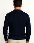Men's Sweater Wool Cable Knit Close-Fitting Lightweight