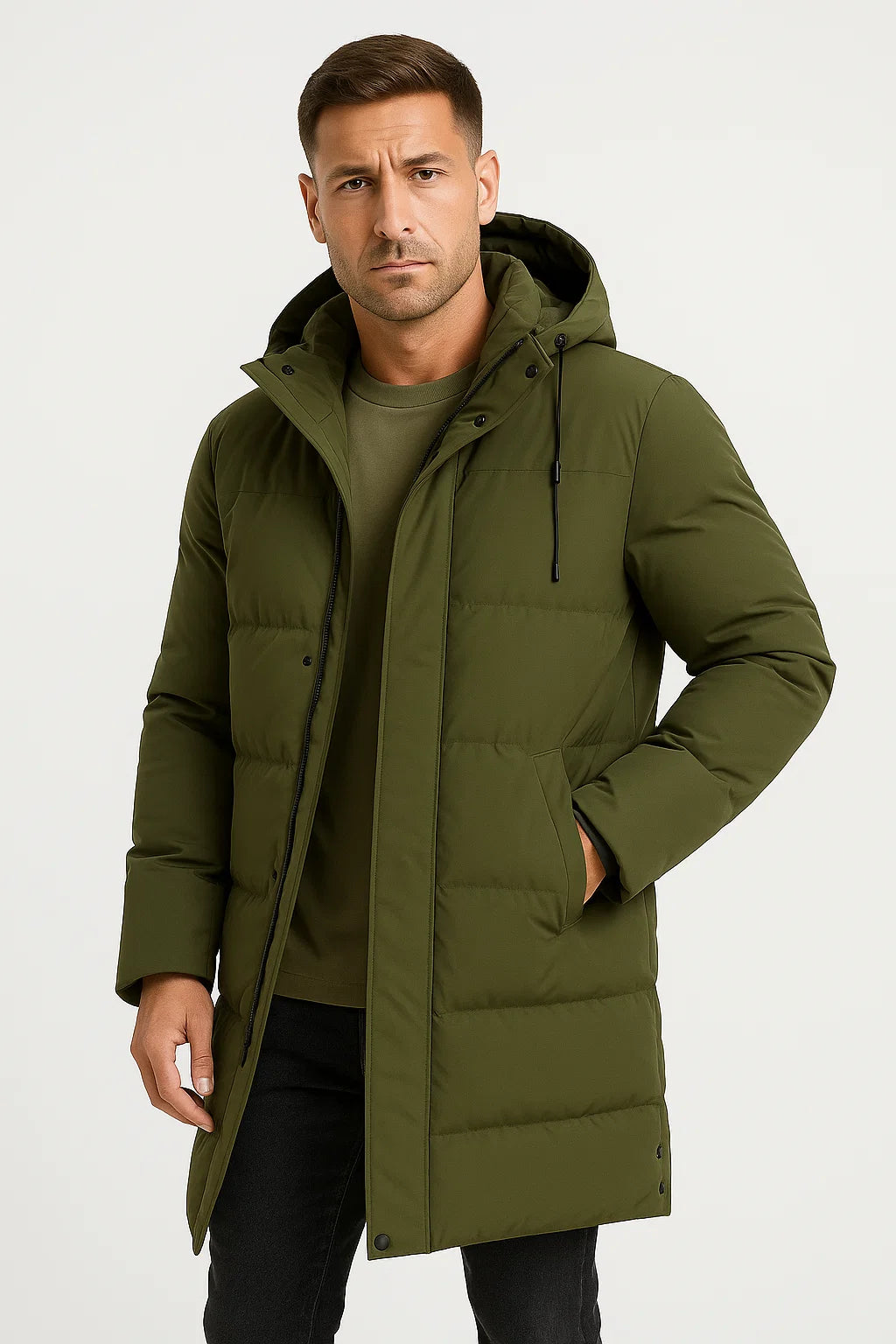 Men&#39;s Waterproof Puffer Jacket Insulated Black