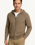 Men's Cardigan Merino Wool Hooded Thick Knit Jacket