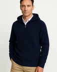 Men's Cardigan Merino Wool Hooded Thick Knit Jacket