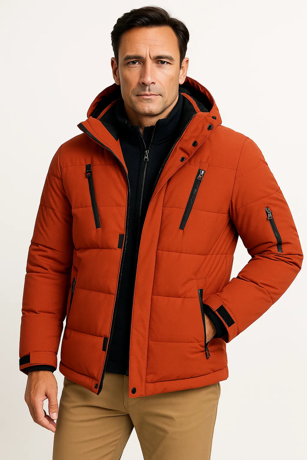 Men&#39;s Waterproof Winter Jacket High-Quality Material Insulated Puffer