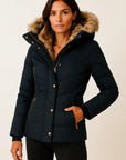 Women's Winter Coat Hooded Flattering Fit Insulated
