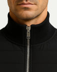 Men's Jacket Hybrid Quilted Knitted Sleeves Polyester Cotton