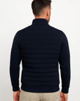 Men's Jacket Hybrid Quilted Knitted Sleeves Polyester Cotton