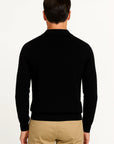 Men's Polo Shirt Midweight Cotton V-Neck Textured