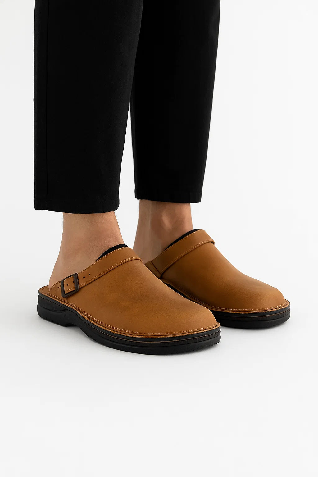 Unisex Slippers Orthopaedic EVA Insole Square Toe PU Upper