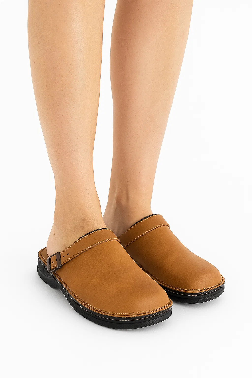 Unisex Slippers Orthopaedic EVA Insole Square Toe PU Upper