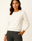 Women's Sweater Merino Wool O-Neck Slim Fit
