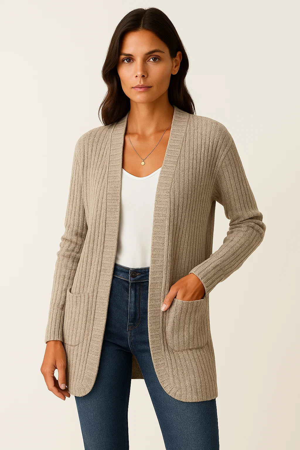 Women&#39;s Long Cardigan Knit Soft Casual Loose Fit