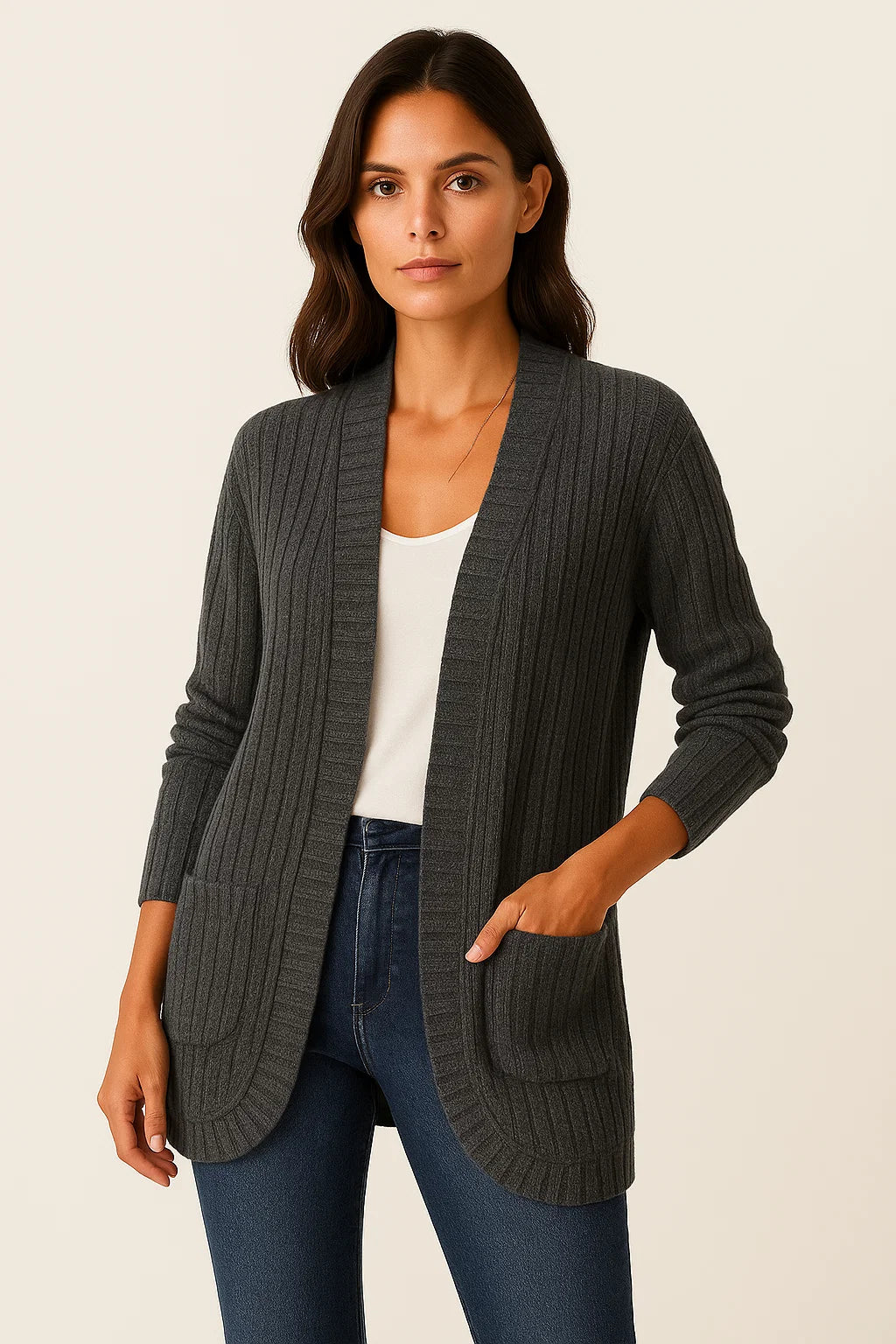 Women&#39;s Long Cardigan Knit Soft Casual Loose Fit