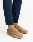 Men's Leather Loafers Slip-On Brown Casual Comfort Shoes
